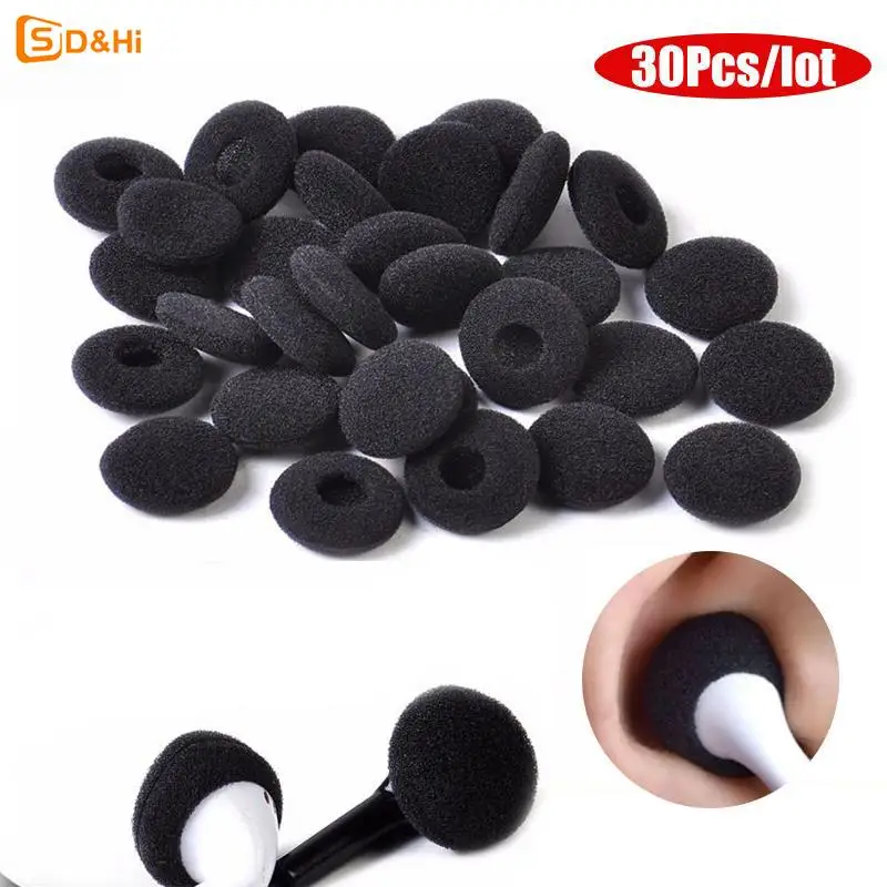 

30pcs Sponge Covers Tips Black Soft Foam Earbud Headphone Ear pads Replacement For Earphone MP3 MP4 Moblie Phone