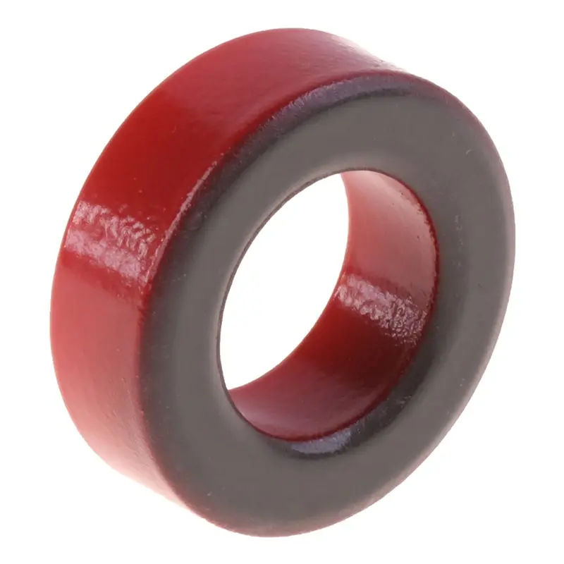 T130-2 Iron Ferrite Toroid Cores 33*20*11 mm For Inductors Iron powder Core Red Ring Low permeability 
T130-2 Iron Ferrite Toroid Cores 33*20*11 mm For Inductors Iron powder Core Red Ring Low permeability