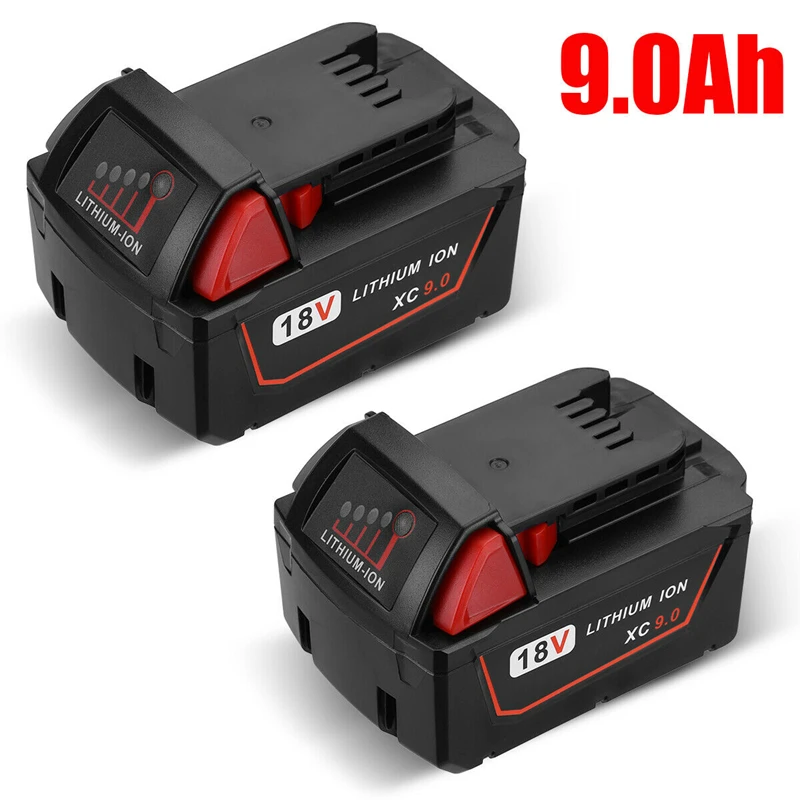 Original 18V 9000mAh Replacemet Lithium ion 9.0Ah Battery for Milwaukee herramientas Xc M18 48-11-1815 Cordless Tools Batteries
Original 18V 9000mAh Replacemet Lithium ion 9.0Ah Battery for Milwaukee herramientas Xc M18 48-11-1815 Cordless Tools Batteries