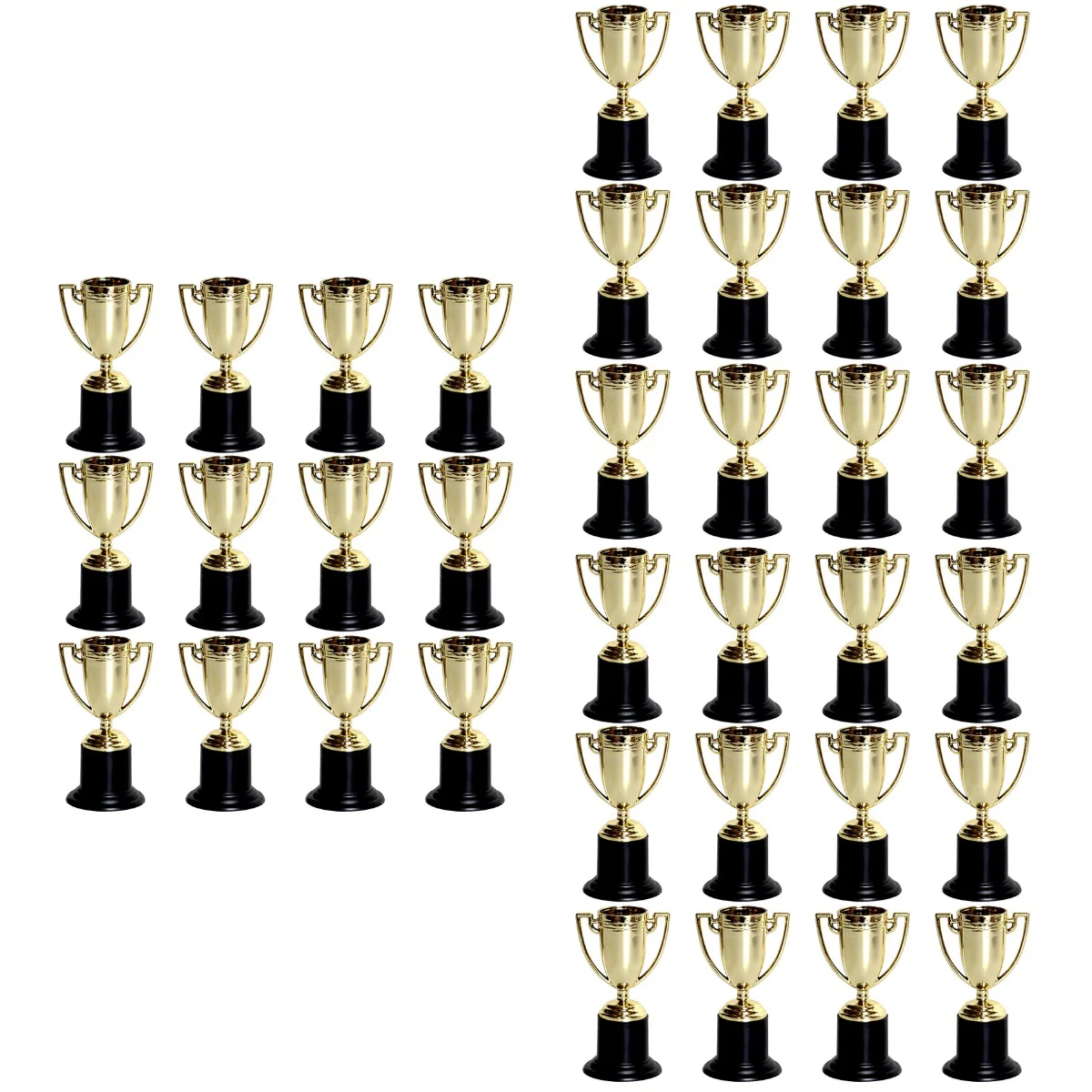 36 pcs Mini Award Trophy Plastic Reward Prizes Decorative Props Gift Awards Trophy with Black Base for Party Celebrations
36 pcs Mini Award Trophy Plastic Reward Prizes Decorative Props Gift Awards Trophy with Black Base for Party Celebrations