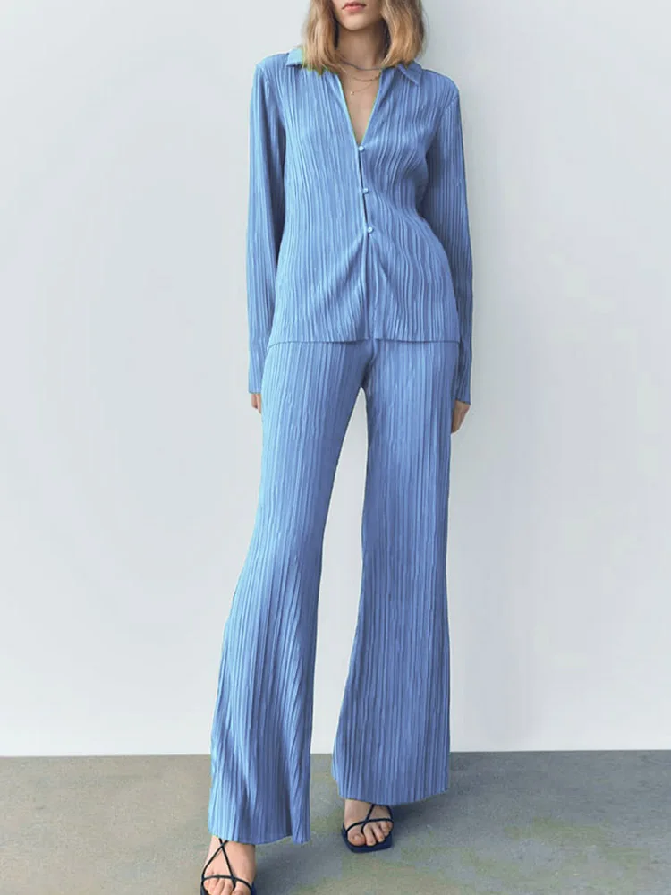 New Spring Summer Women's Suits Fashion Lapel Single Breasted Shirt + Pants Two Pieces Elegant Casual Office Chic Ladies Suit
New Spring Summer Women's Suits Fashion Lapel Single Breasted Shirt + Pants Two Pieces Elegant Casual Office Chic Ladies Suit