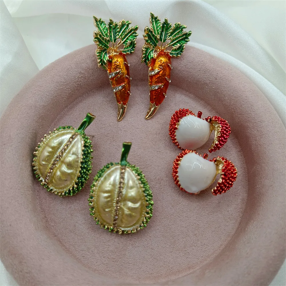 Sweet Cute Durian Stud Earrings Fashion Fruit Original And Funny Earrings For Girl Designer Jewelry
Sweet Cute Durian Stud Earrings Fashion Fruit Original And Funny Earrings For Girl Designer Jewelry