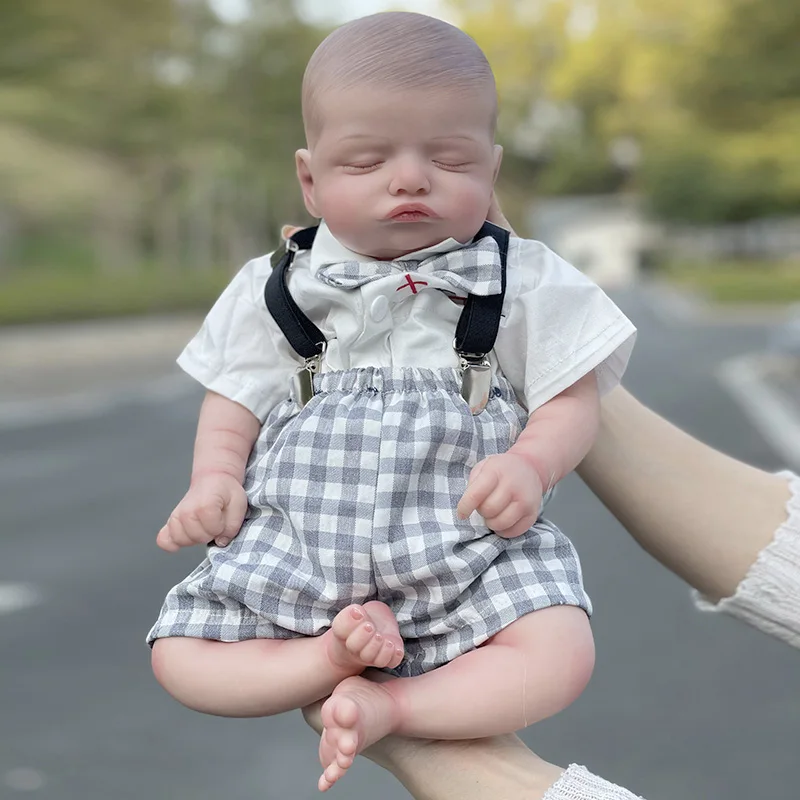49CM Rosalie Bebe Reborn Sleeping Doll Soft Body Baby Flexible Hand-Drawing Hair 3D Skin Tone with Veins Rooted Eyelash
49CM Rosalie Bebe Reborn Sleeping Doll Soft Body Baby Flexible Hand-Drawing Hair 3D Skin Tone with Veins Rooted Eyelash