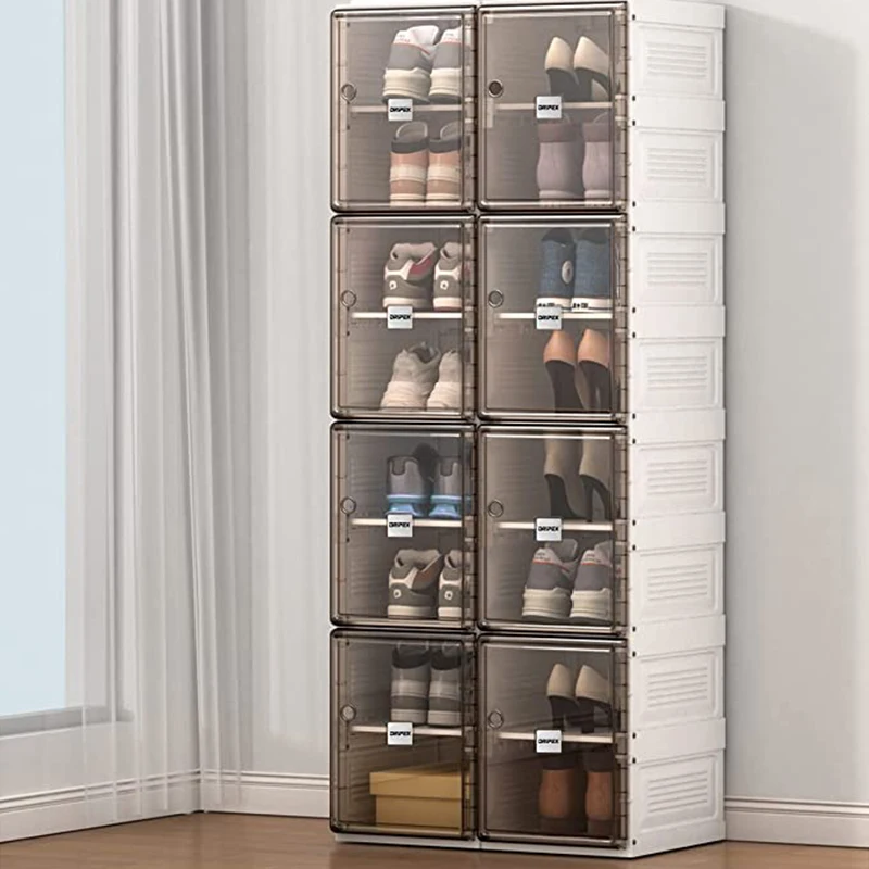 Dripex Stackable Shoe Boxes, 16-Tier Shoe Rack for Shoes, Free Assembly, Foldable, for Shoes up to Size 45, 34 x 53 x 132 cm
Dripex Stackable Shoe Boxes, 16-Tier Shoe Rack for Shoes, Free Assembly, Foldable, for Shoes up to Size 45, 34 x 53 x 132 cm