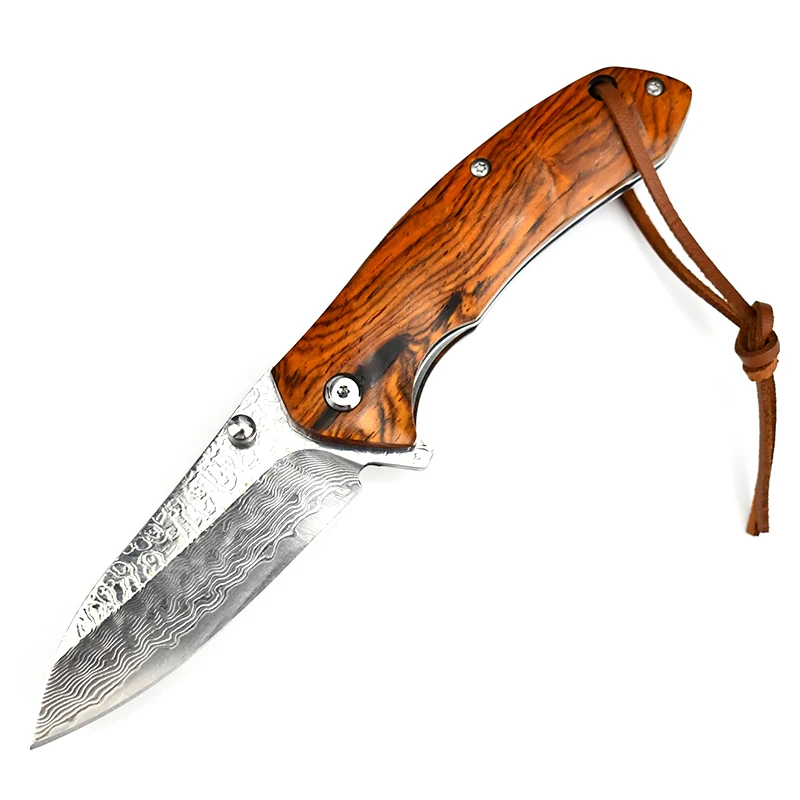 107 layers +VG10 steel folding knife yellow sandwood handle Portable tactical knives handmade Damascus pocket knife Wholesale
107 layers +VG10 steel folding knife yellow sandwood handle Portable tactical knives handmade Damascus pocket knife Wholesale