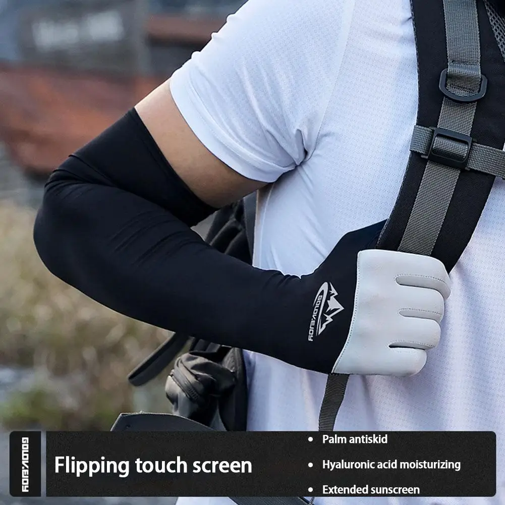 Drop shipping Summer Ice Silk Sleeve Gloves For Men Sunscreen Breathable Non-slip Cover Finger Full Sleeve Arm Cover For Riding
Drop shipping Summer Ice Silk Sleeve Gloves For Men Sunscreen Breathable Non-slip Cover Finger Full Sleeve Arm Cover For Riding