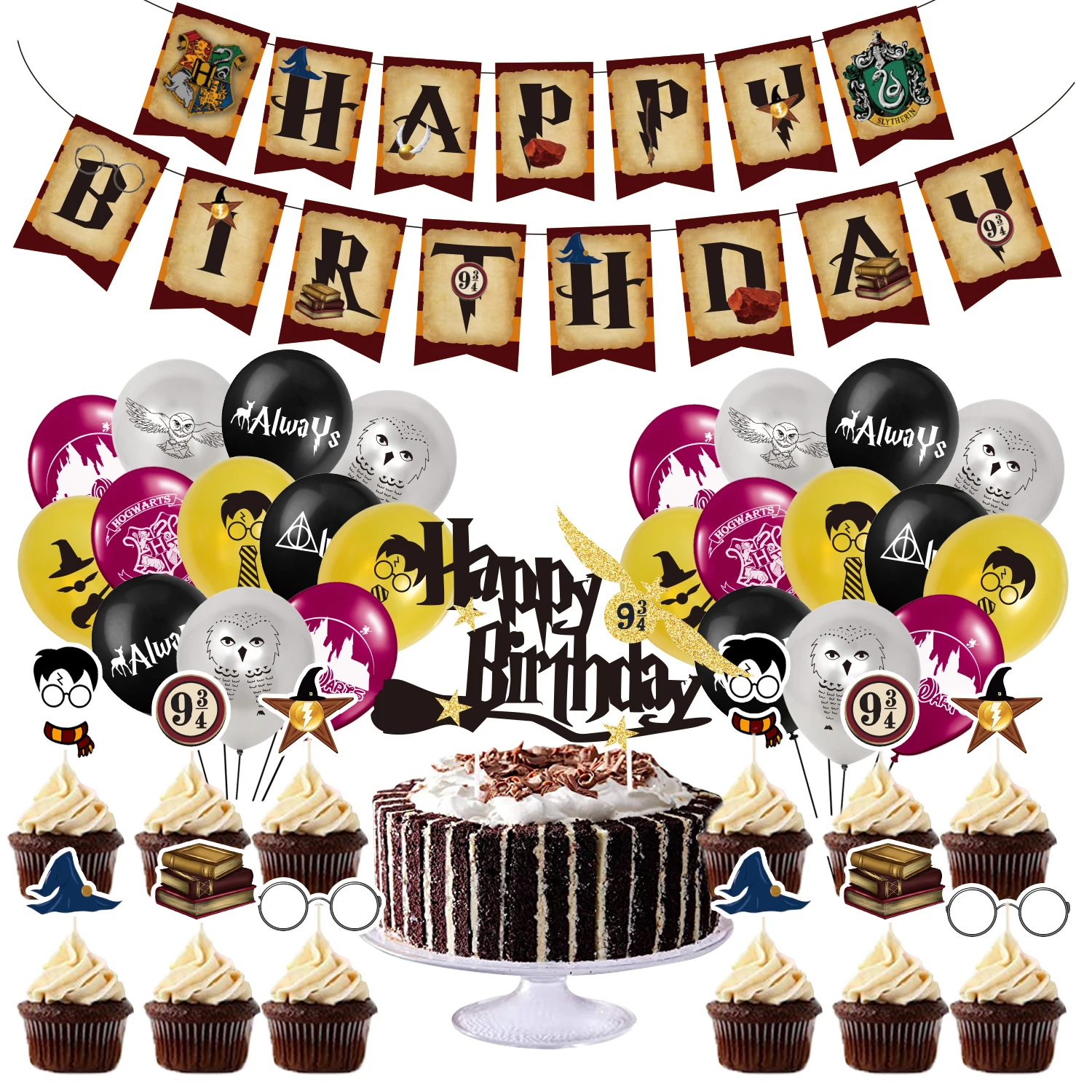 Hrried Magician Theme Birthday Party Favors Cartoon Magic Glasses Book Paper Cake Toppe Balloons Decor For Kids Party Supplies
Hrried Magician Theme Birthday Party Favors Cartoon Magic Glasses Book Paper Cake Toppe Balloons Decor For Kids Party Supplies