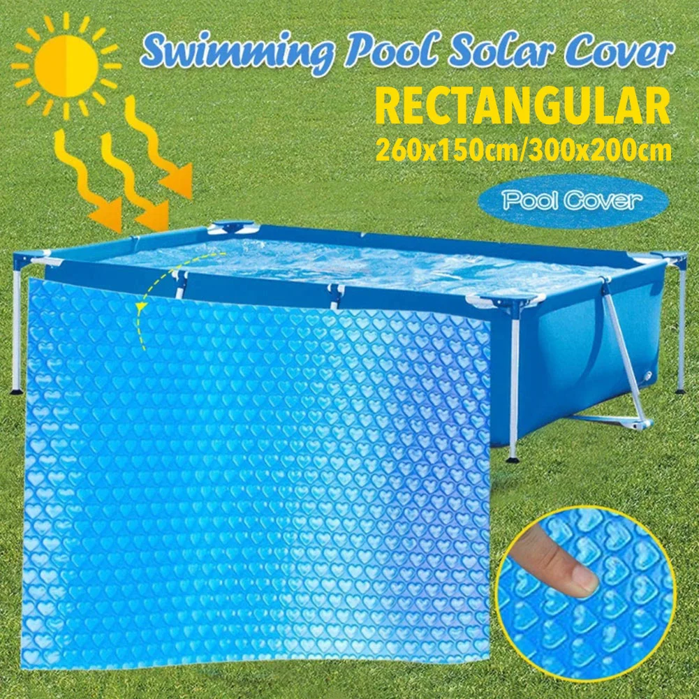 1pc Rectangle Swimming Pool Solar Cover Protector Waterproof Pool Heat Insulation Film Thermal Insulation Blanket
1pc Rectangle Swimming Pool Solar Cover Protector Waterproof Pool Heat Insulation Film Thermal Insulation Blanket