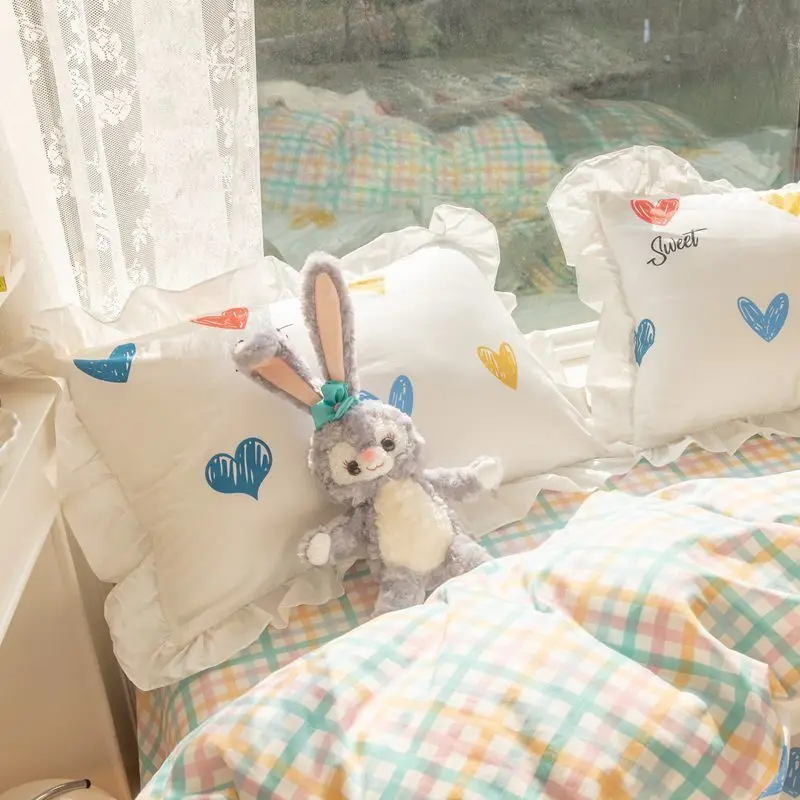 48x74cm Cartoon Style Cotton Printing Pillowcase Ruffle Home Decor Bedding Pillowcase Soft Breathable Double Pillow Cover 1 Pair
48x74cm Cartoon Style Cotton Printing Pillowcase Ruffle Home Decor Bedding Pillowcase Soft Breathable Double Pillow Cover 1 Pair