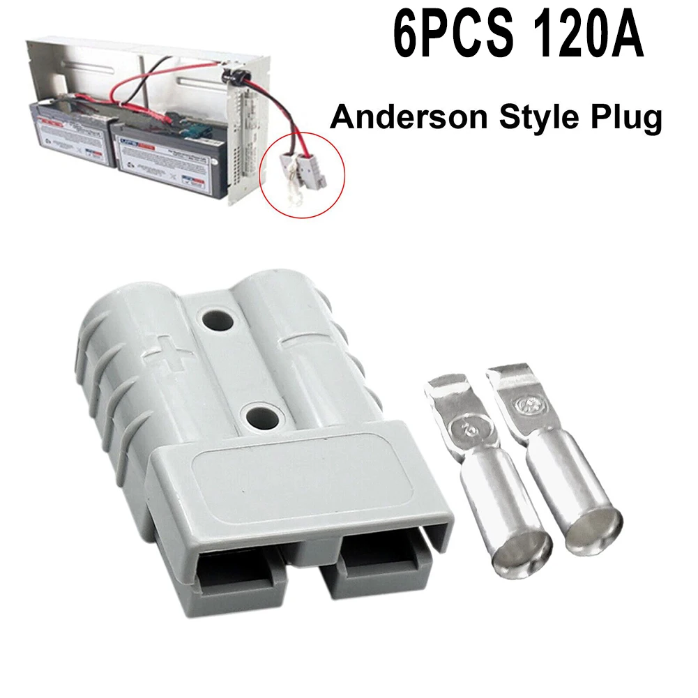 6Pcs 120A 600V FOR Anderson Type Plug Connectors Terminals 12-24V 6AWG 150*150*30mm DC Power Tools Wire & Cable Connectors
6Pcs 120A 600V FOR Anderson Type Plug Connectors Terminals 12-24V 6AWG 150*150*30mm DC Power Tools Wire & Cable Connectors