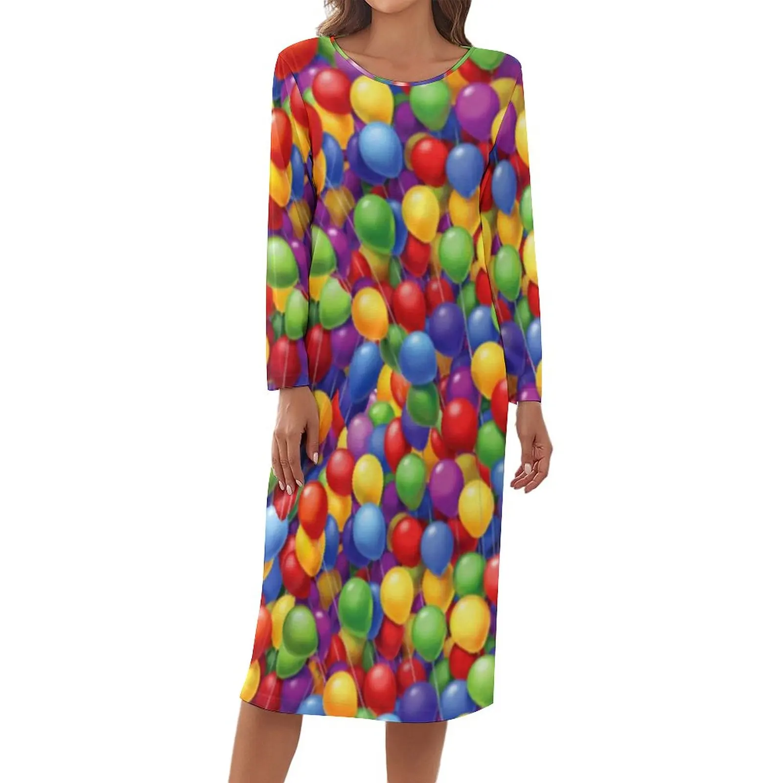 Colorful Balloon Pajamas Long Sleeve Bright Balloons Print Romantic Dress Women Room Sleepwear O Neck Print Home Suit
Colorful Balloon Pajamas Long Sleeve Bright Balloons Print Romantic Dress Women Room Sleepwear O Neck Print Home Suit