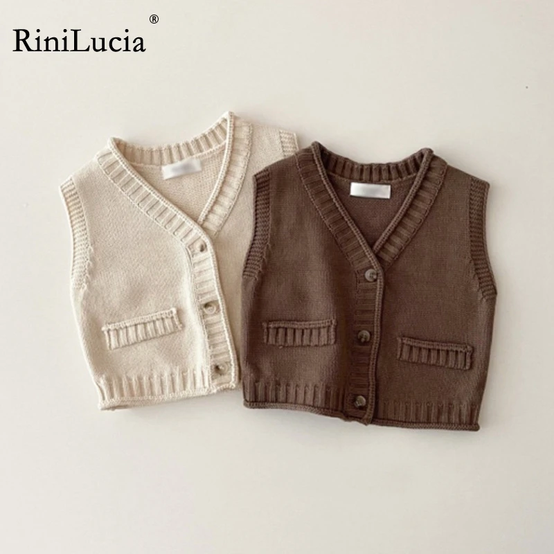 RiniLucia Spring Autumn New Baby Girl Sleeveless Knit Vest Sweater Cardigan For Kids Girls Vest Fashion Girl Solid Knitted Vest
RiniLucia Spring Autumn New Baby Girl Sleeveless Knit Vest Sweater Cardigan For Kids Girls Vest Fashion Girl Solid Knitted Vest