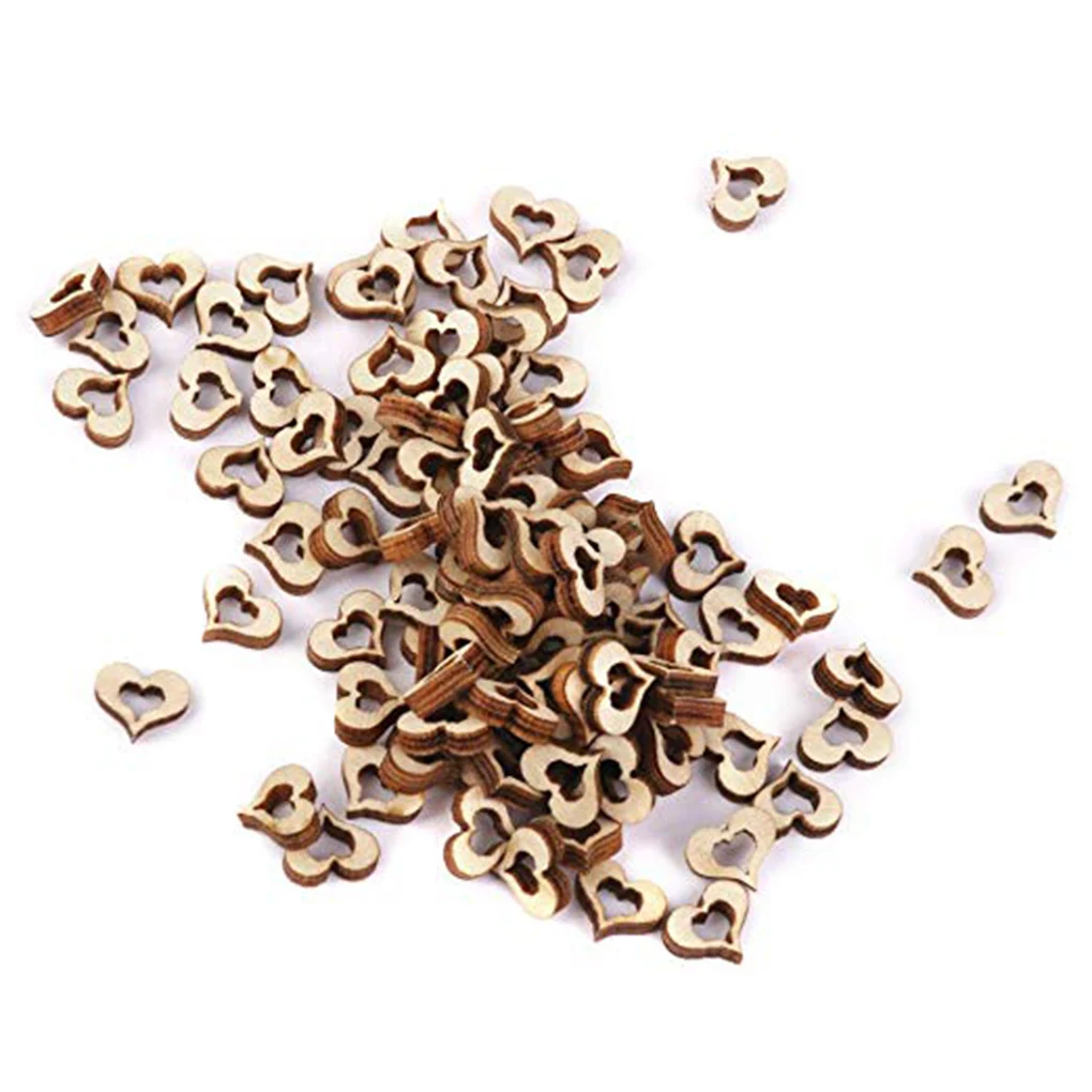 100pcs Heart Shape Wooden Chip Wedding Photo Shooting Prop Decorations Eco-friendly Ornament 
100pcs Heart Shape Wooden Chip Wedding Photo Shooting Prop Decorations Eco-friendly Ornament