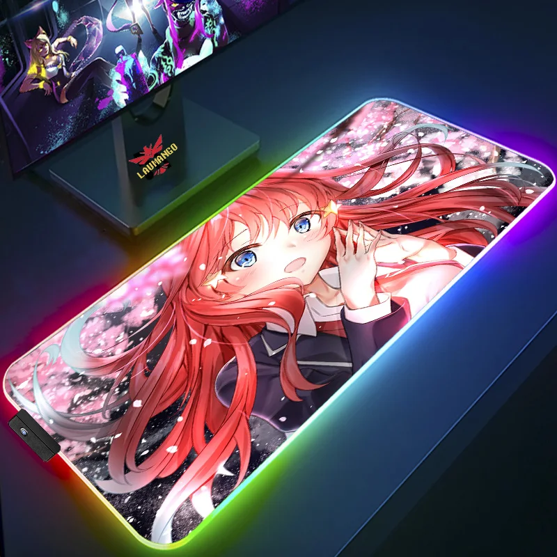 Gaming Mouse Pad RGB Accessories The Quintessential Quintuplets Rubber Keyboard Mause Backlit Anime Gamer Computer Desk Mats Mat
Gaming Mouse Pad RGB Accessories The Quintessential Quintuplets Rubber Keyboard Mause Backlit Anime Gamer Computer Desk Mats Mat