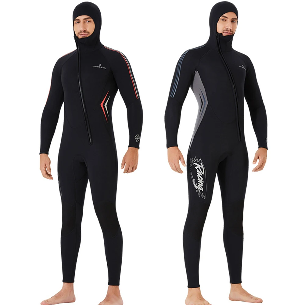 3MM Neoprene Wetsuit Men's Fashion Front Zipper Hood Thickened Warm And Cold Protection Swimming Snorkeling Surfing Wetsuit
3MM Neoprene Wetsuit Men's Fashion Front Zipper Hood Thickened Warm And Cold Protection Swimming Snorkeling Surfing Wetsuit