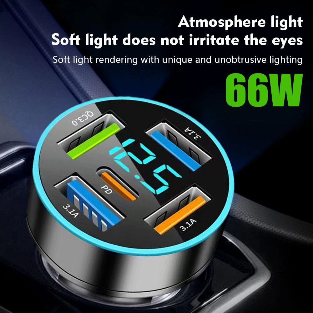 1x 4Port USB+1PD Car Fast Charger Quick Charging Type-C QC3.0 Adapter Socket Splitter New And High Quality Battery Charging-Unit
1x 4Port USB+1PD Car Fast Charger Quick Charging Type-C QC3.0 Adapter Socket Splitter New And High Quality Battery Charging-Unit