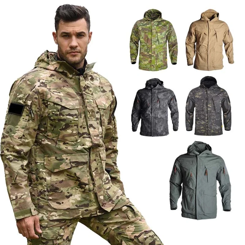 

M65 UK US Army Clothes Windbreaker Military Field Jackets Airsoft Men Clothing Winter/Autumn Waterproof Flight Pilot Coat Hoodie