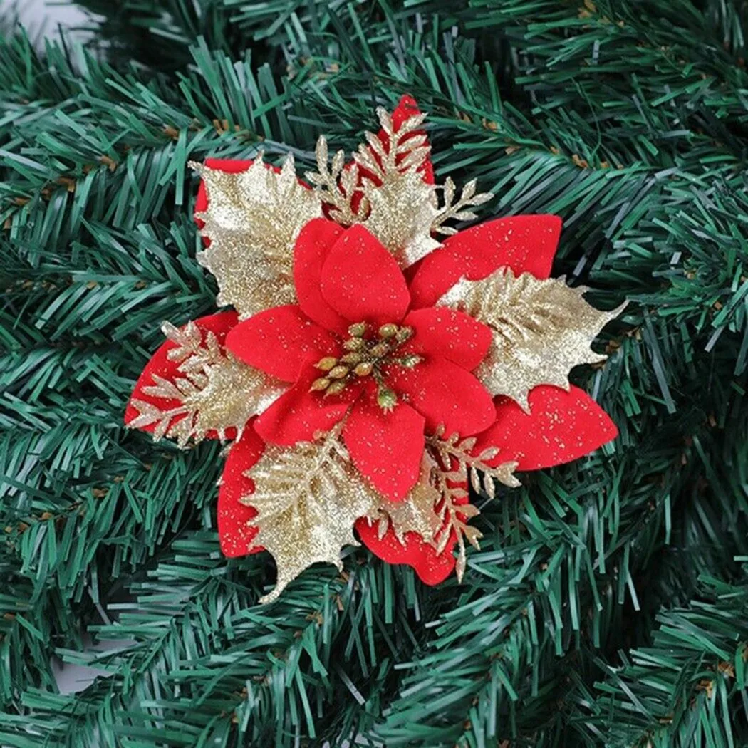 10pcs Artificial Christmas Glitter Flower Tree Hanging Xmas Tree Decoration Home Party Ornament Christmas Supplies New Year 2023
10pcs Artificial Christmas Glitter Flower Tree Hanging Xmas Tree Decoration Home Party Ornament Christmas Supplies New Year 2023