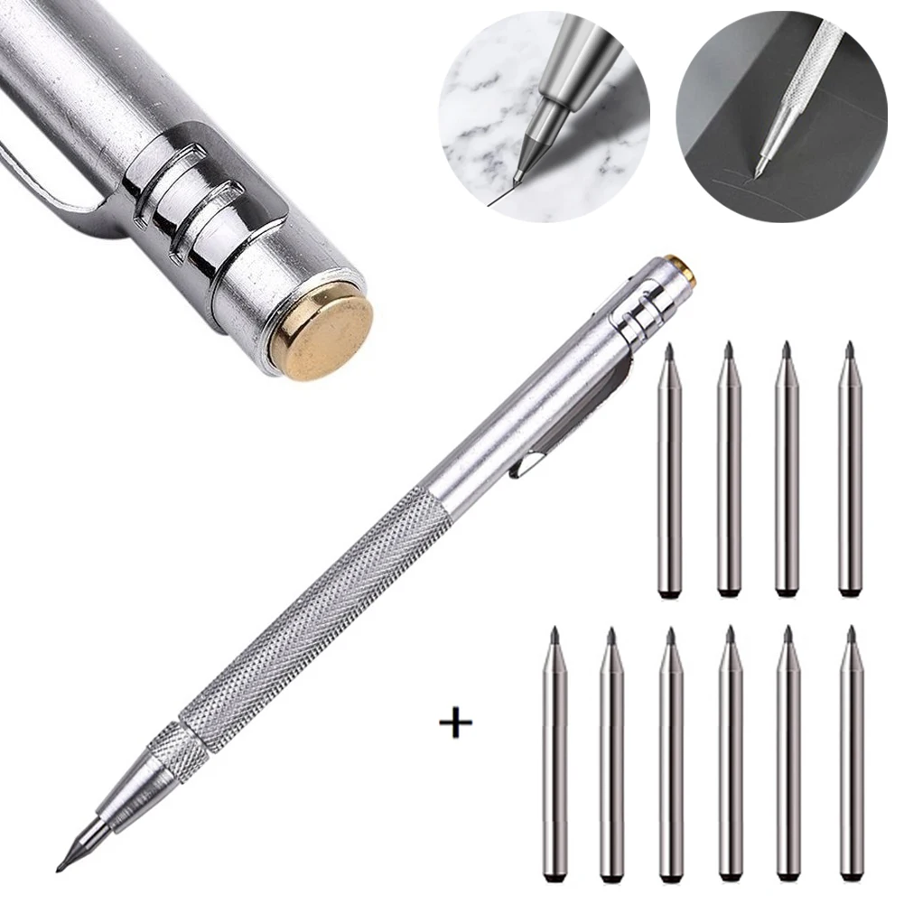 Scriber Pen Tungsten Carbide Tip Scriber Engraving Pen Marking Tip For Glass Ceramic Metal Wood Carving Scribing Marker Tools
Scriber Pen Tungsten Carbide Tip Scriber Engraving Pen Marking Tip For Glass Ceramic Metal Wood Carving Scribing Marker Tools
