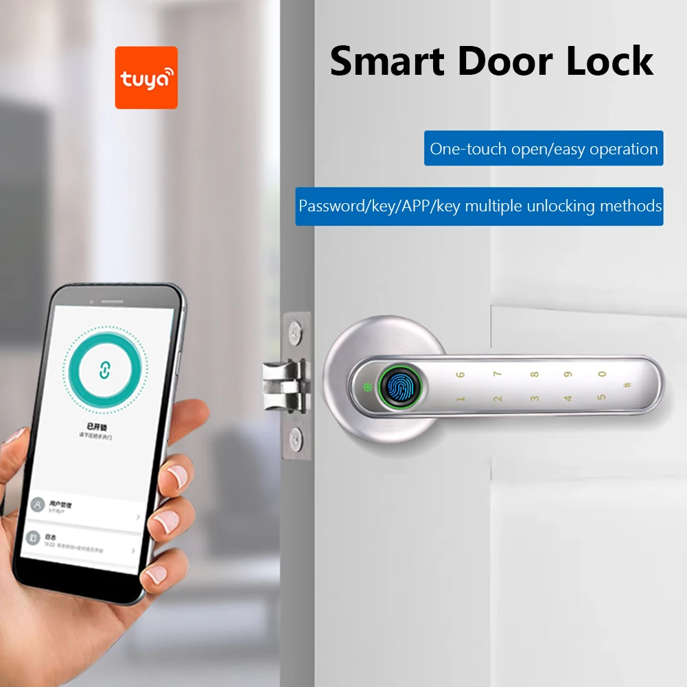 Smart Biometric Fingerprint Lock Keyless Entry Bluetooth-compatible Fingerprint Security Lock with 2 Keys USB Charging for Home
Smart Biometric Fingerprint Lock Keyless Entry Bluetooth-compatible Fingerprint Security Lock with 2 Keys USB Charging for Home