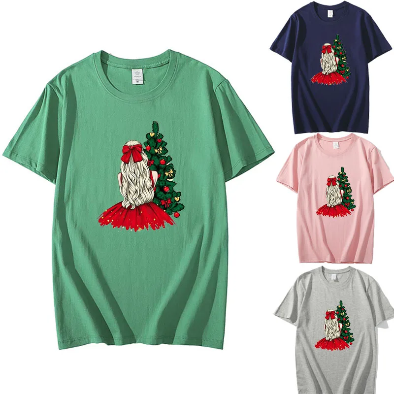 Christmas Tree Printing Trendy T Fashion New Round Neck Short Sleeve T-shirt Cotton Casual Women's Clothing T-shirts for Women
Christmas Tree Printing Trendy T Fashion New Round Neck Short Sleeve T-shirt Cotton Casual Women's Clothing T-shirts for Women