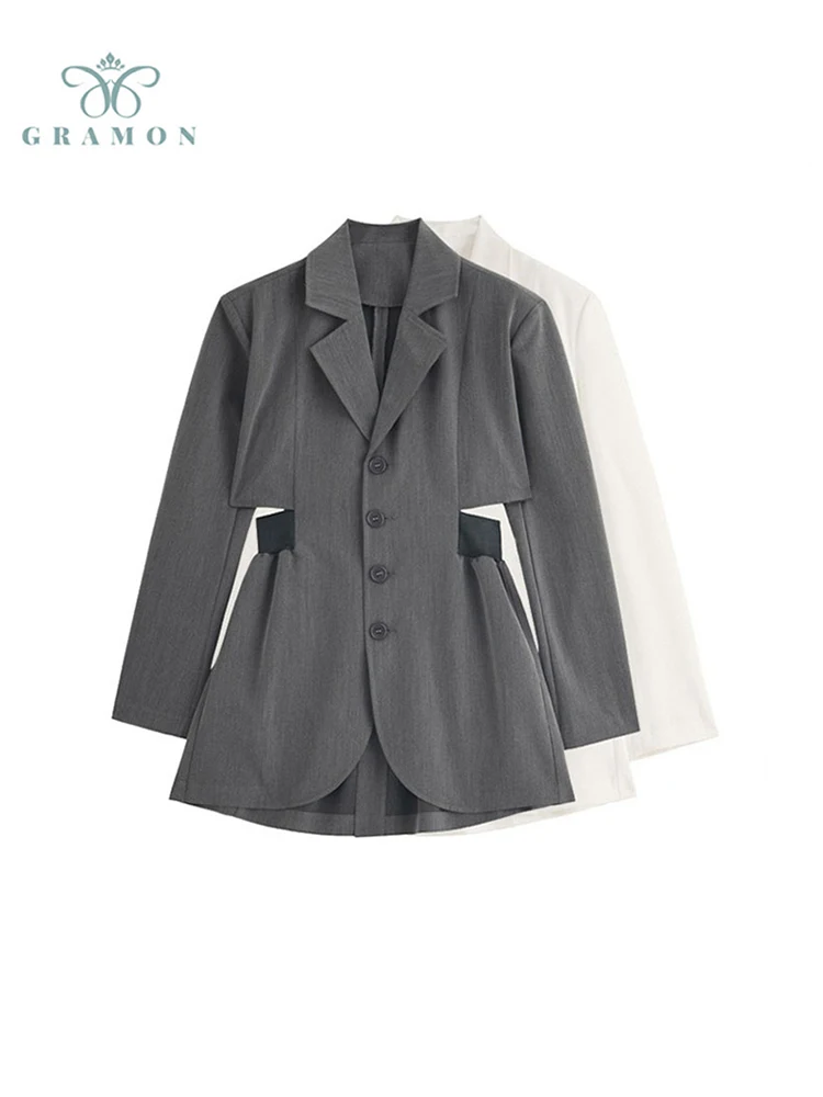 2022 New Summer Winter Solid Color Elegant Women Jacket V-neck Office Lady Suit Coat Female Long Sleeve Elastic Waist Suit Dress
2022 New Summer Winter Solid Color Elegant Women Jacket V-neck Office Lady Suit Coat Female Long Sleeve Elastic Waist Suit Dress