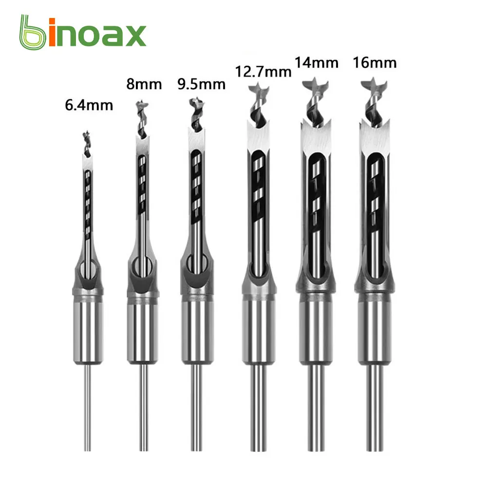 Binoax 6 шт. сверла для квадратного отверстия, набор резцов для резки древесины, инструменты для деревообработки 6/8/9/5/12.7/15/16
Binoax 6 шт. сверла для квадратного отверстия, набор резцов для резки древесины, инструменты для деревообработки 6/8/9/5/12.7/15/16