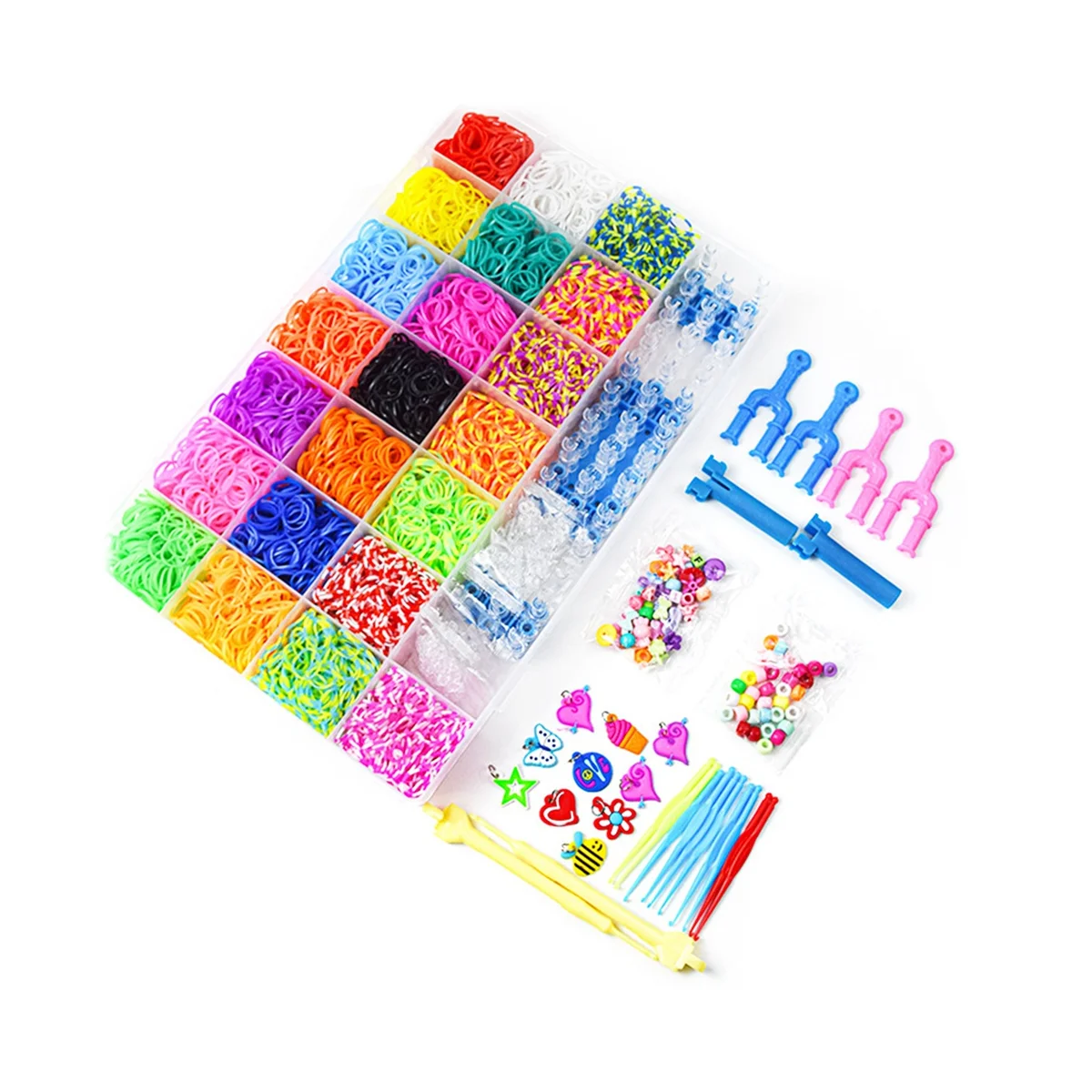 22Color DIY Loom Rubber Bands for Bracelet Colorful Jewelry Making Kit for Kid Craft Kits Friendship Bracelet Making Kit
22Color DIY Loom Rubber Bands for Bracelet Colorful Jewelry Making Kit for Kid Craft Kits Friendship Bracelet Making Kit