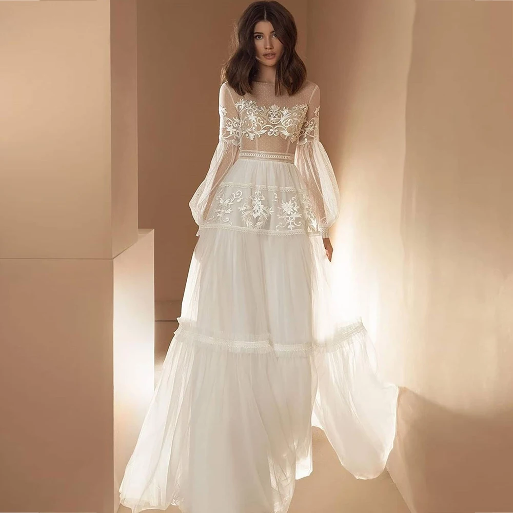 Изысканные свадебные платья с круглым вырезом, платья из тюля с длинными рукавами-фонариками, трапециевидные кружевные свадебные платья с ...
Изысканные свадебные платья с круглым вырезом, платья из тюля с длинными рукавами-фонариками, трапециевидные кружевные свадебные платья с ...