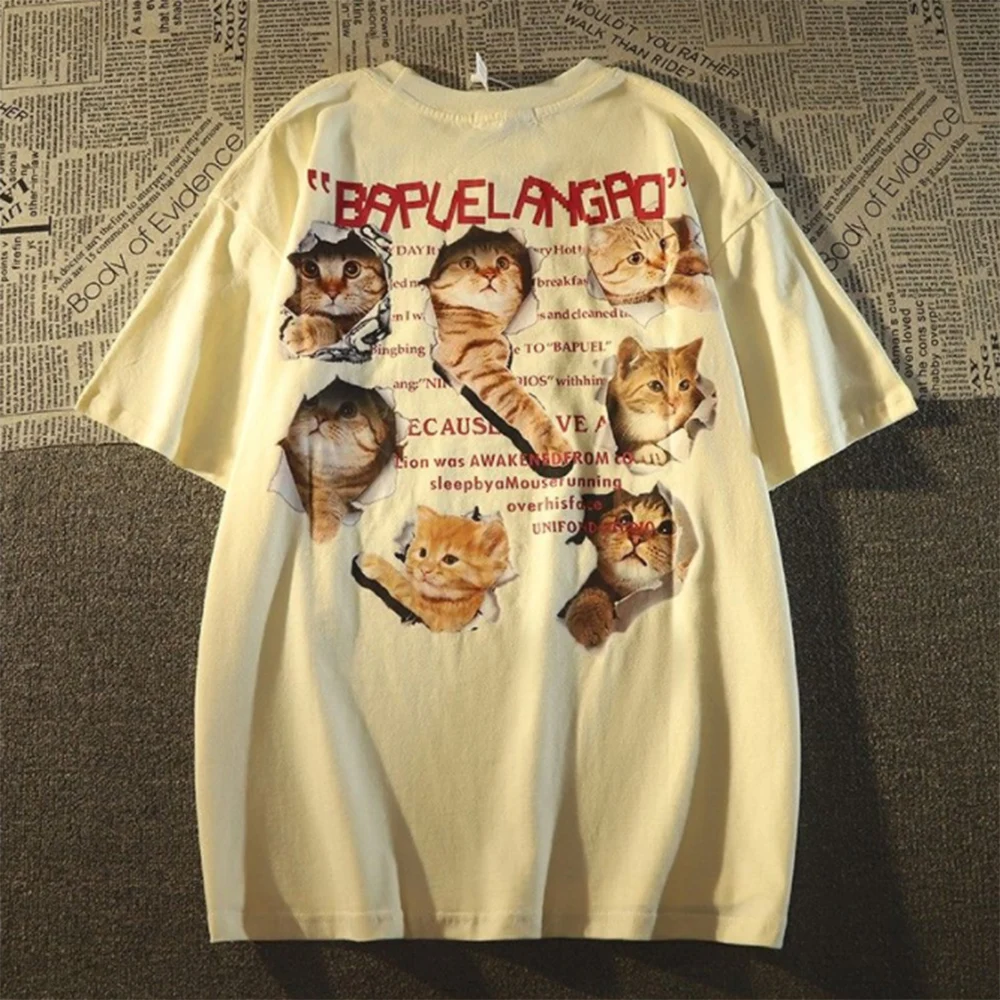 American Vintage Oversize T-shirt Pure Cotton Short Sleeves for Men and Women Summer Loose Fashion Harajuku Couple Top Clothes
American Vintage Oversize T-shirt Pure Cotton Short Sleeves for Men and Women Summer Loose Fashion Harajuku Couple Top Clothes