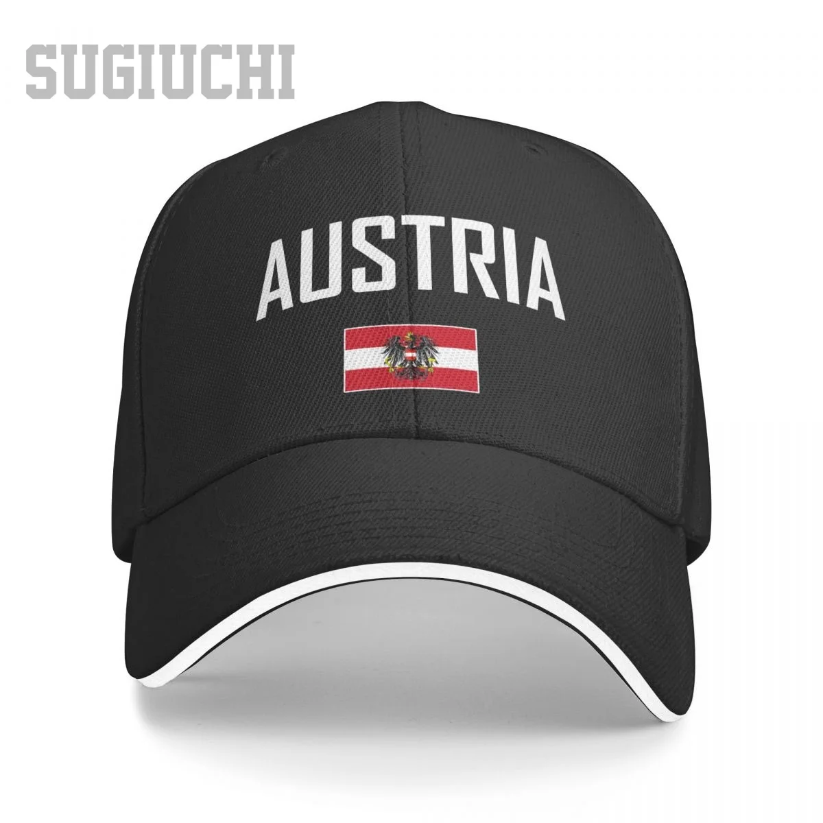 

Unisex Sandwich AUSTRIA Flag And Font Baseball Cap Men Women Hip Hop Caps Snapback Golf Hat Fishing