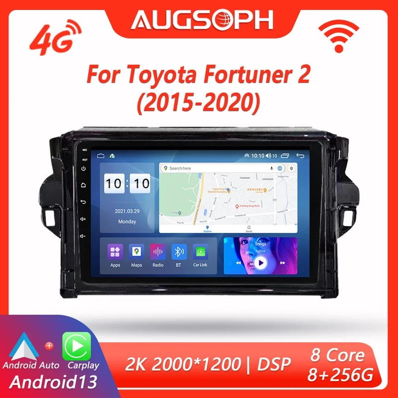 Автомобильный радиоприемник Android 13 для Toyota Fortuner 2 2015-2020,9 дюймов мультимедийный плеер с 4G WiFi Carplay и 2Din
Автомобильный радиоприемник Android 13 для Toyota Fortuner 2 2015-2020,9 дюймов мультимедийный плеер с 4G WiFi Carplay и 2Din