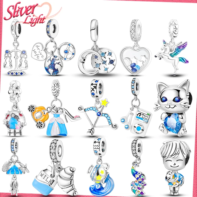 Charm Bead 925 Sterling Silver Fit Original Pandora Bracelet Blue Star Moon Butterfly Pendant For Women Necklace DIY Making
Charm Bead 925 Sterling Silver Fit Original Pandora Bracelet Blue Star Moon Butterfly Pendant For Women Necklace DIY Making