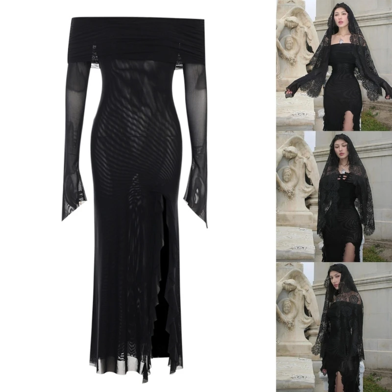 Элегантное платье без бретелек Lady Bodycon Maxi Party Dress Womens Solid Color Ruffle Dress 
Элегантное платье без бретелек Lady Bodycon Maxi Party Dress Womens Solid Color Ruffle Dress