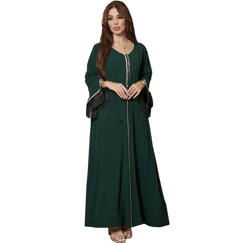 Eid Dress Women Diamond Tassel Muslim Abaya Party Dresses Caftan Arab Abayas Long Jalabiya Robe Woman Elegant Ramadan Vestidos
Eid Dress Women Diamond Tassel Muslim Abaya Party Dresses Caftan Arab Abayas Long Jalabiya Robe Woman Elegant Ramadan Vestidos