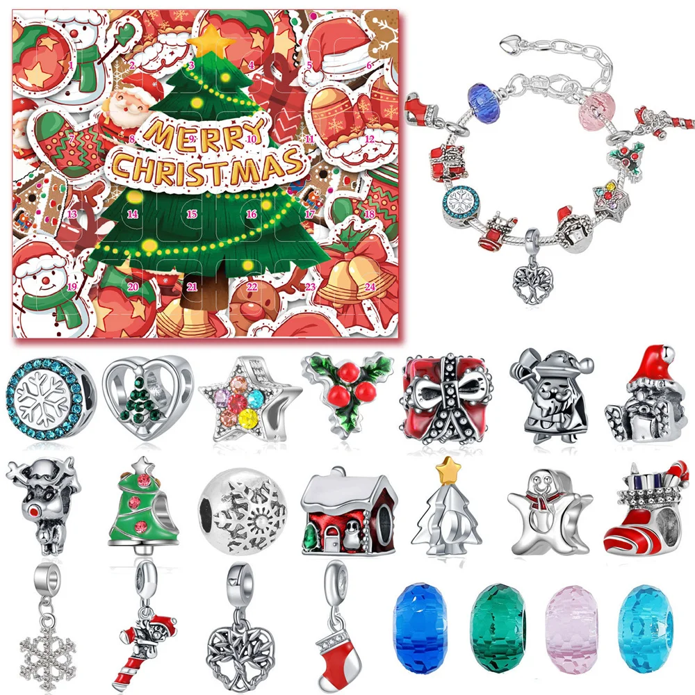 1set Christmas DIY Jewelry Making Kit, Creative Bracelet Jewelry, Alloy Jewelry Hand Chain 24 Grids Calendar Christmas Gift
1set Christmas DIY Jewelry Making Kit, Creative Bracelet Jewelry, Alloy Jewelry Hand Chain 24 Grids Calendar Christmas Gift