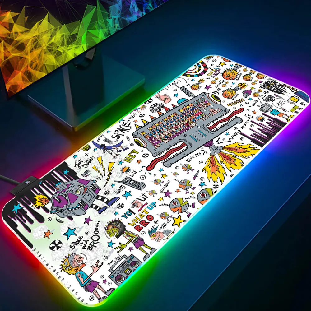 Creative Graffiti RGB Pc Gamer Keyboard Mouse Pad Mousepad LED Glowing Mouse Mats Rubber Gaming Computer Mausepad
Creative Graffiti RGB Pc Gamer Keyboard Mouse Pad Mousepad LED Glowing Mouse Mats Rubber Gaming Computer Mausepad