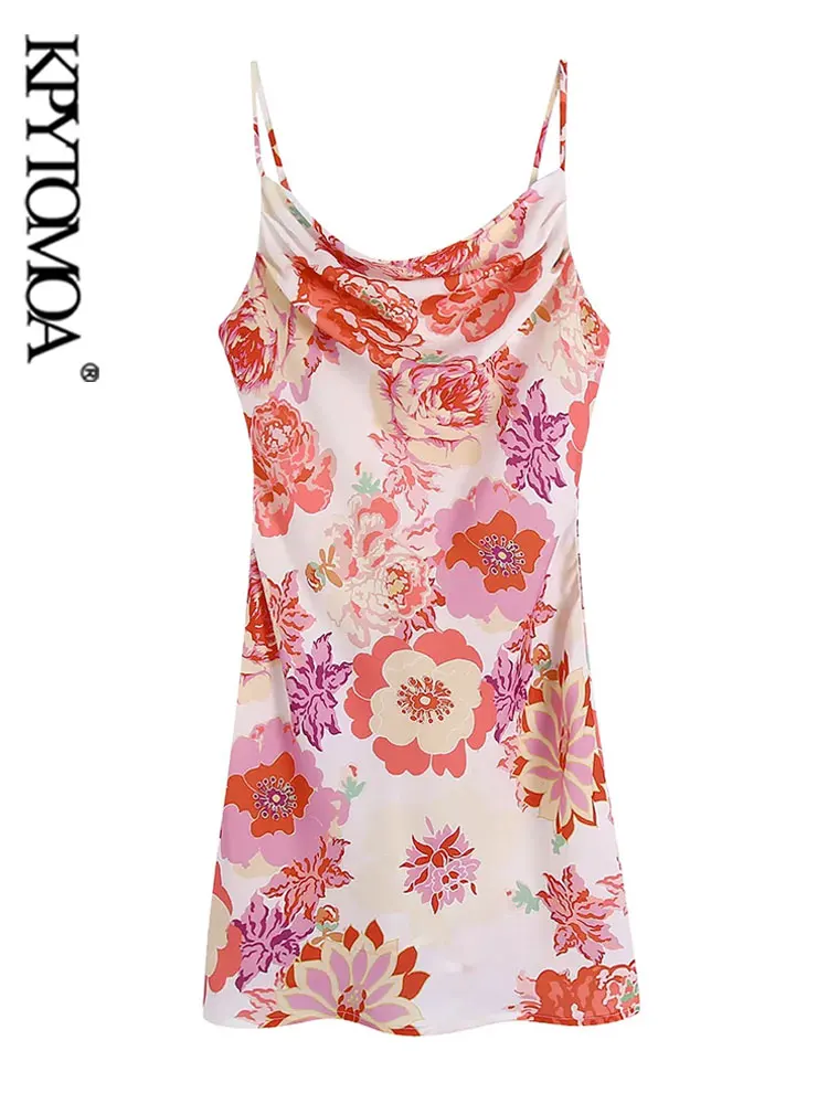 KPYTOMOA Women Fashion Flowing Floral Print Mini Dress Vintage Backless Zipper Thin Straps Female Dresses Vestidos Mujer
KPYTOMOA Women Fashion Flowing Floral Print Mini Dress Vintage Backless Zipper Thin Straps Female Dresses Vestidos Mujer