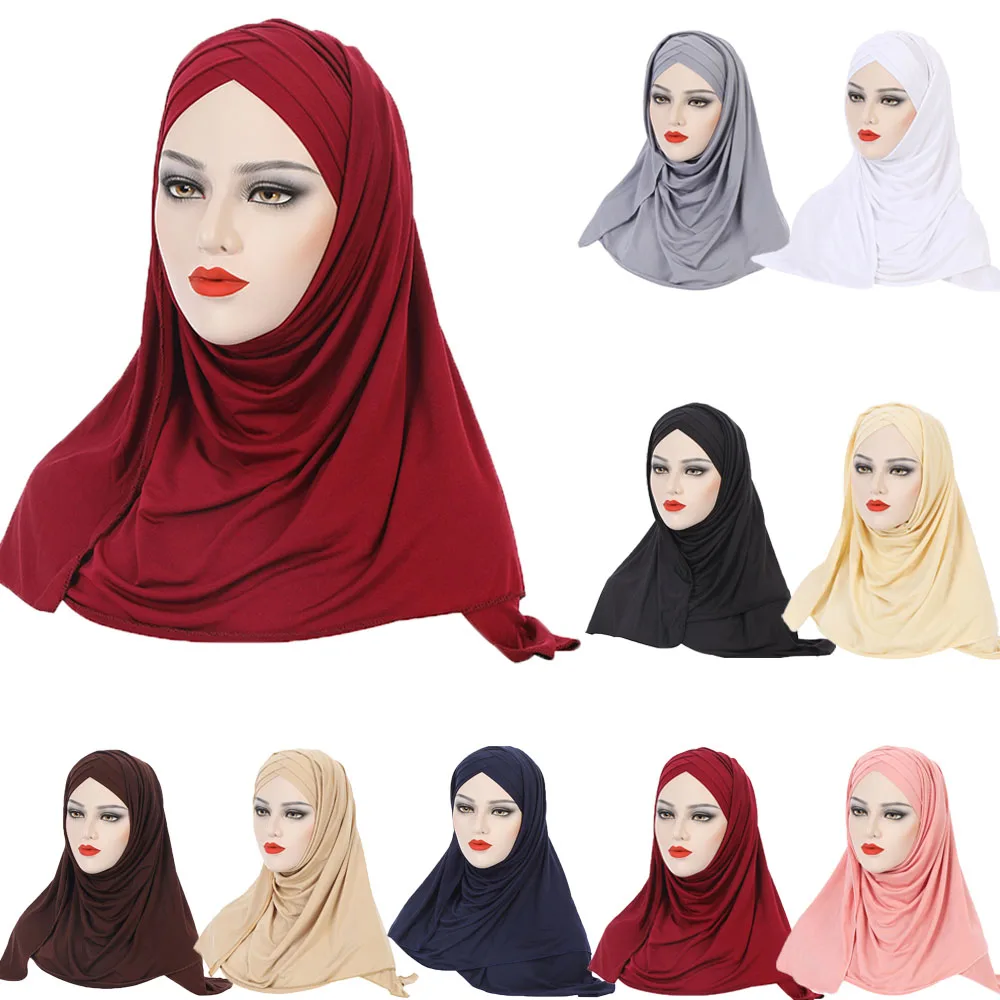 Ramadan One Piece Amira Muslim Women Long Scarf Pull On Ready Wear Instant Cap Headwear Wrap Hijab Turban Arab Femme Chemo Shawl
Ramadan One Piece Amira Muslim Women Long Scarf Pull On Ready Wear Instant Cap Headwear Wrap Hijab Turban Arab Femme Chemo Shawl