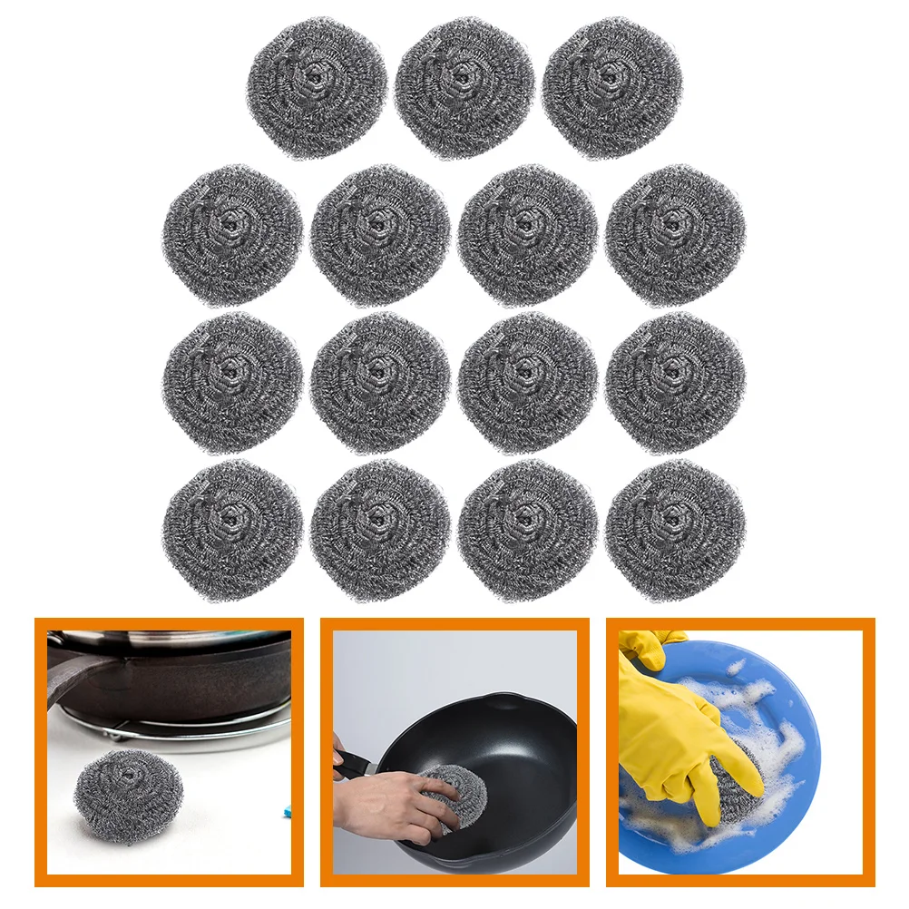 15 Pcs Steel Wool Dish Brush Pot Metal Scrubber Cleaning Washing Brushes Pan Ball Sponge Home Tool 
15 Pcs Steel Wool Dish Brush Pot Metal Scrubber Cleaning Washing Brushes Pan Ball Sponge Home Tool