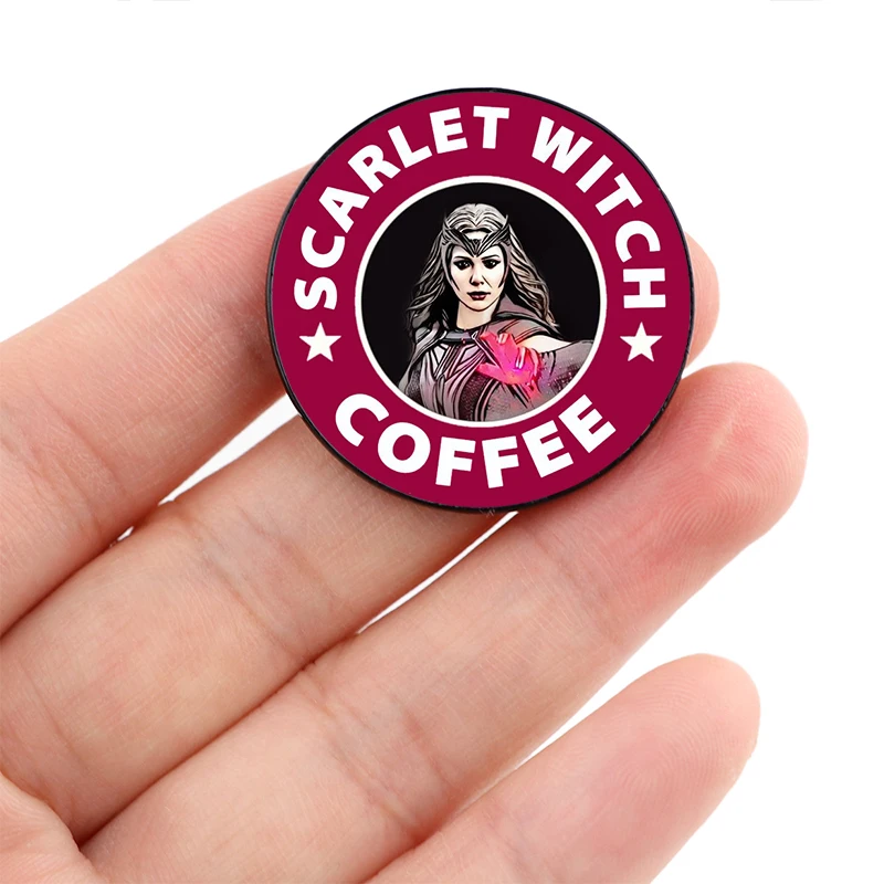 Wanda scarlet witch coffee Pin Custom Brooches Shirt Lapel teacher tote Bag backpacks Badge Cartoon gift brooches pins for women
Wanda scarlet witch coffee Pin Custom Brooches Shirt Lapel teacher tote Bag backpacks Badge Cartoon gift brooches pins for women
