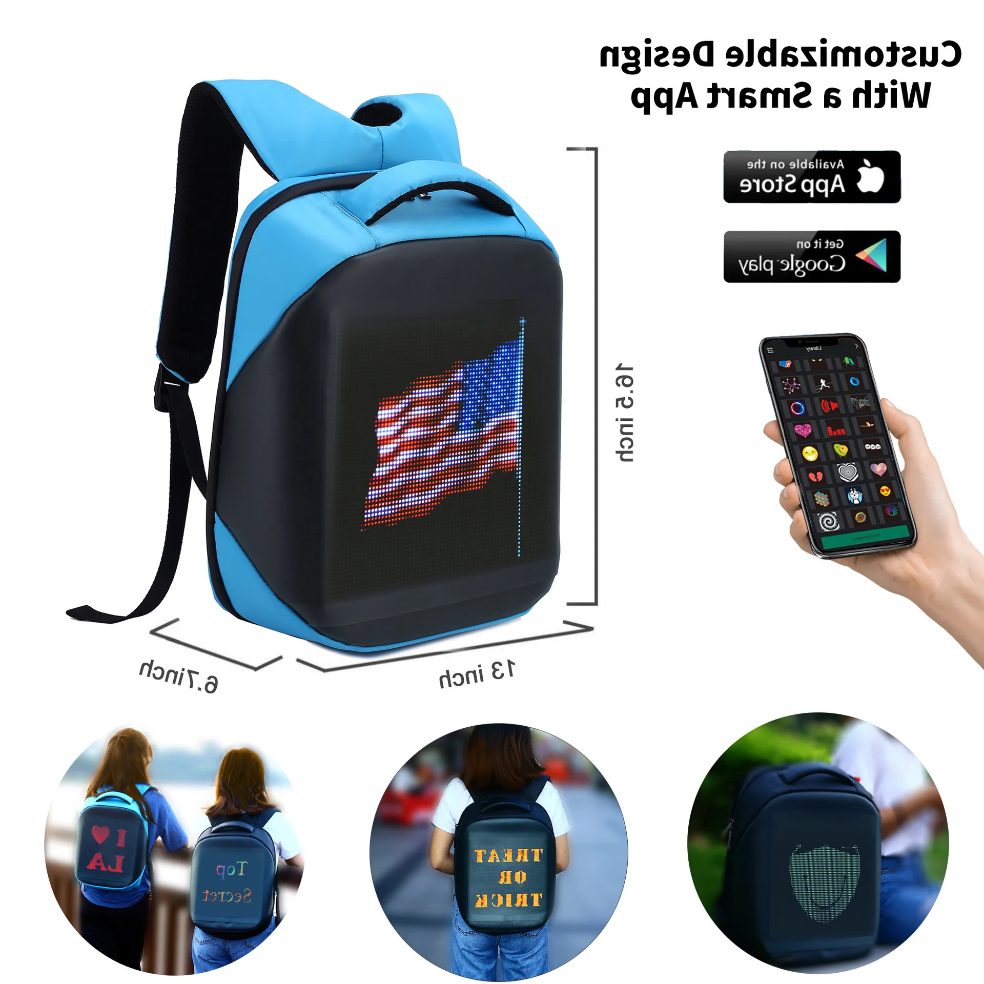 2023 LED Display school backpack Men Business travel Laptop Backpack child DIY Bluetooth backpack women Smart outdoor backpack
2023 LED Display school backpack Men Business travel Laptop Backpack child DIY Bluetooth backpack women Smart outdoor backpack