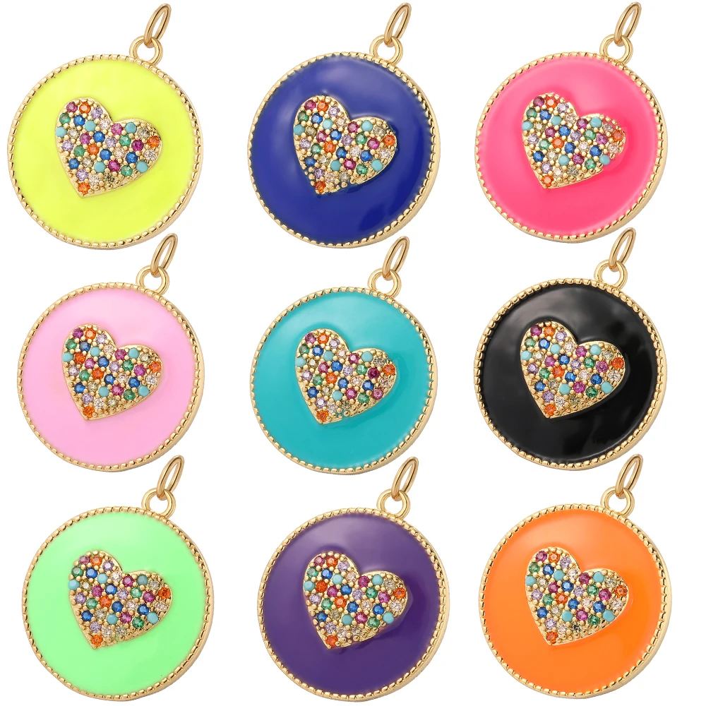Boho Heart Charms for Jewelry Making Supplies Enamel Crystal CZ Dangle Charms Diy Earrings Necklace Braclet Keychain Accessories
Boho Heart Charms for Jewelry Making Supplies Enamel Crystal CZ Dangle Charms Diy Earrings Necklace Braclet Keychain Accessories