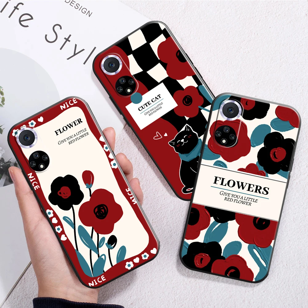 Fashion Art Flower Cat Phone Case For Huawei P20 Pro P30 Lite Honor 10 8X 9X 10X 9A Black Coque Funda Back Silicone Cover Soft
Fashion Art Flower Cat Phone Case For Huawei P20 Pro P30 Lite Honor 10 8X 9X 10X 9A Black Coque Funda Back Silicone Cover Soft