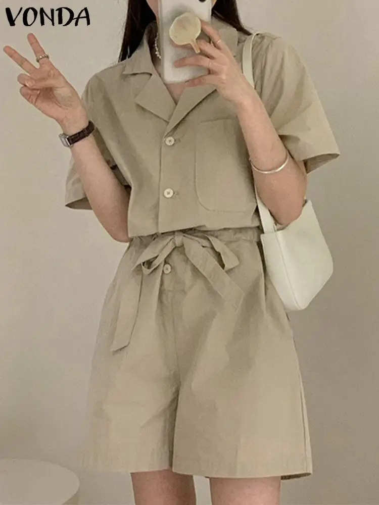 Women Short Jumpsuits VONDA 2022 Vintage Solid Color Party Playsuits Casual Loose Overalls Elegant Party Jumpsuits Oversize Pant
Women Short Jumpsuits VONDA 2022 Vintage Solid Color Party Playsuits Casual Loose Overalls Elegant Party Jumpsuits Oversize Pant