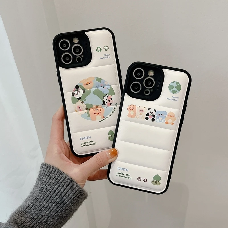 Cute Cartoon Animal Bear Down Jacket The Puffer Phone Case For iPhone 13 12 11 Pro Xs Max X Xr 7 8 Puls SE 2 Soft Leather Cover
Cute Cartoon Animal Bear Down Jacket The Puffer Phone Case For iPhone 13 12 11 Pro Xs Max X Xr 7 8 Puls SE 2 Soft Leather Cover
