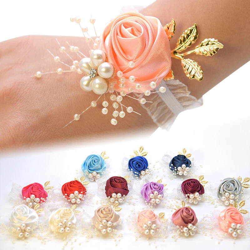 Girls Bridesmaid Wrist Flowers Wedding Prom Party Boutonniere Satin Rose Bracelet Fabric Hand Flowers Wedding Supply Accessories
Girls Bridesmaid Wrist Flowers Wedding Prom Party Boutonniere Satin Rose Bracelet Fabric Hand Flowers Wedding Supply Accessories
