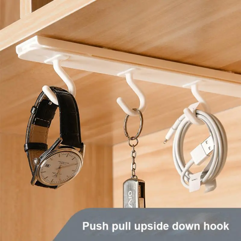 Abs Domestic Storage Rack Wall Mounted Hanger Push-pull Sticking Hook Storage Supplies Strong Bearing Inverted Hook Scalable
Abs Domestic Storage Rack Wall Mounted Hanger Push-pull Sticking Hook Storage Supplies Strong Bearing Inverted Hook Scalable