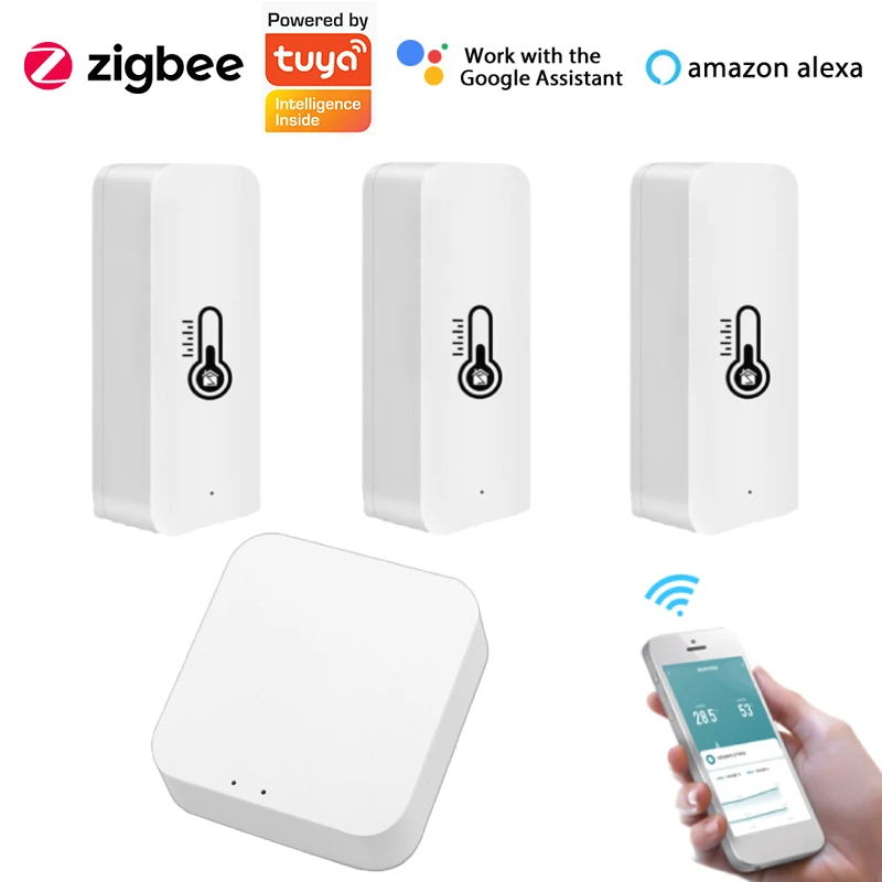 Zigbee 3.0 Temperature And Humidity Sensor Tuya Smart Life APP Remote Monitor Data Sync Work with Alexa Google Home Tuya Hub
Zigbee 3.0 Temperature And Humidity Sensor Tuya Smart Life APP Remote Monitor Data Sync Work with Alexa Google Home Tuya Hub