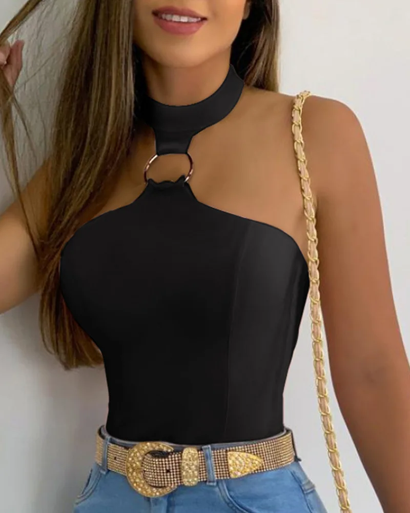 Женский топ на бретельках без рукавов, черная привлекательная металлическая модная ажурная Приталенная футболка в стиле Хай-стрит, весна-л...
Женский топ на бретельках без рукавов, черная привлекательная металлическая модная ажурная Приталенная футболка в стиле Хай-стрит, весна-л...